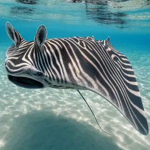 Manta ray + Zebra